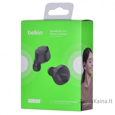 Belkin SoundForm Bolt Laisvų rankų įranga True Wireless Stereo (TWS) Įkišamos į ausį Skambučiai / muzika Bluetooth Juoda 4