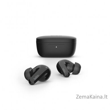 Belkin SOUNDFORM Flow Laisvų rankų įranga Bevielis Įkišamos į ausį Skambučiai / muzika C tipo USB Bluetooth Juoda