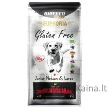 BIOFEED Euphoria Gluten Free Junior medium & large Beef - dry dog food - 2kg