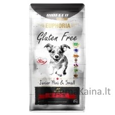 BIOFEED Euphoria Gluten Free Junior mini & small Beef - dry dog food - 2kg