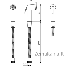 Bideta dušelis su žarna BC180AA chromas