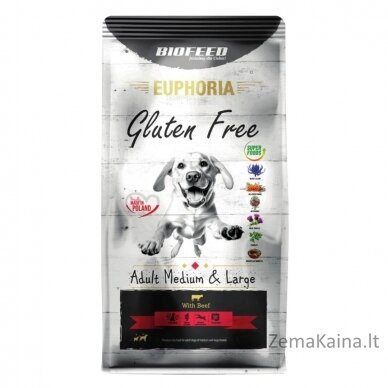 BIOFEED Euphoria Gluten Free Adult medium & large Beef - dry dog food - 12kg