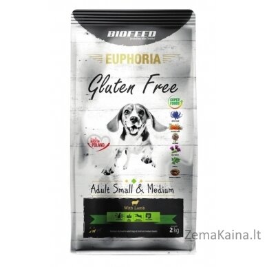 BIOFEED Euphoria Gluten Free Adult small & medium Lamb - dry dog food - 2kg