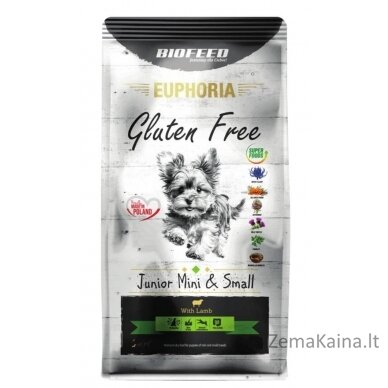 BIOFEED Euphoria Gluten Free Junior mini & small Lamb - dry dog food - 12kg