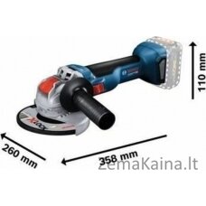 Bosch Bosch X-LOCK akumuliatorinis kampinis šlifuoklis GWX 18V-10 Professional solo, 18V (mėlyna/juoda, be akumuliatoriaus ir įkroviklio)