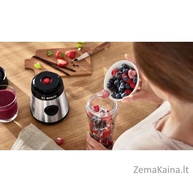 Bosch Serie 2 MMB2111M trintuvas 0,6 L Trintuvas „Sport blender“ 450 W Juoda, Nerūdijančiojo plieno 12