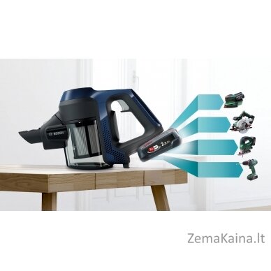 Bosch Serie 6 BCS611P4A siurblys-šluota / elektrinė šluota Baterija Sausa Higieninis filtras Bemaišis 0,3 L Juoda 2,5 Ah 3