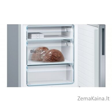 Bosch Serie 6 KGE49AICA fridge-freezer Freestanding 419 L C Stainless steel 3