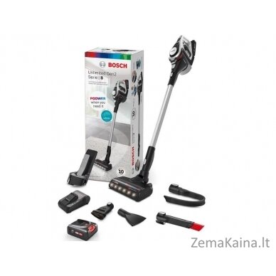 Bosch Serie 8 BCS8224WA rankinis dulkių siublys Juoda, Raudona, Plienas Bemaišis 1