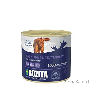 Bozita 5163 drėgnas šunų maistas Turkija Suaugusių 625 g 1