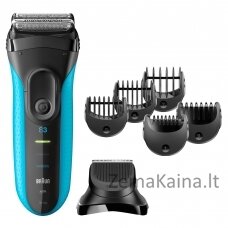 Braun Series 3 Shave&Style 3010BT Skustuvas Apkarpymo mašinėlė Juoda, Mėlyna