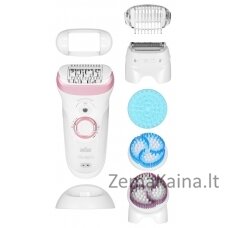 Braun Silk-épil 9 81683683 epiliatorius Balta, Rožinė 40 pincetai