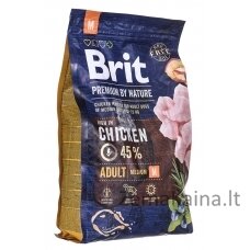 Brit Premium by Nature ADULT M - sausas šunų maistas - 3kg