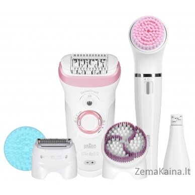 Braun Silk-épil 9 81683683 epiliatorius Balta, Rožinė 40 pincetai