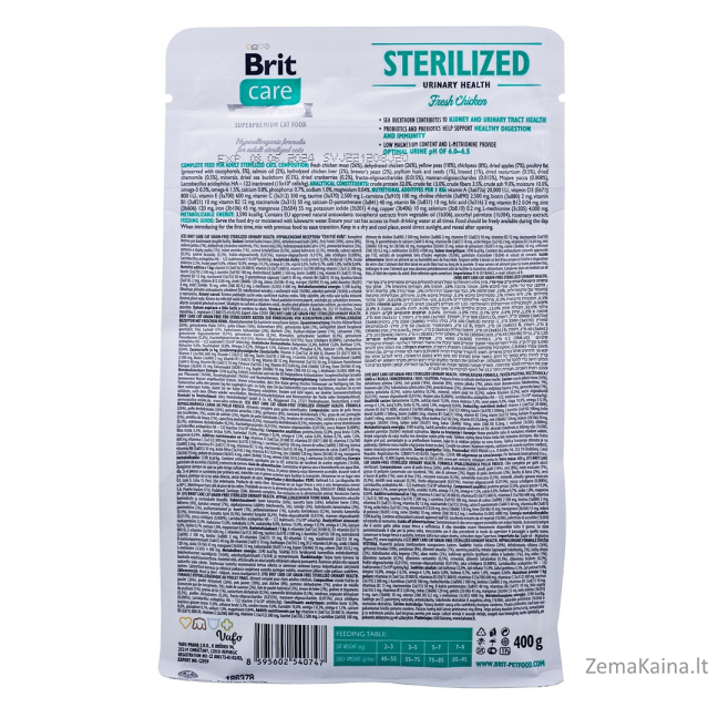 Brit Care Cat Grain-Free Sterilized Urinary 0,4kg 3