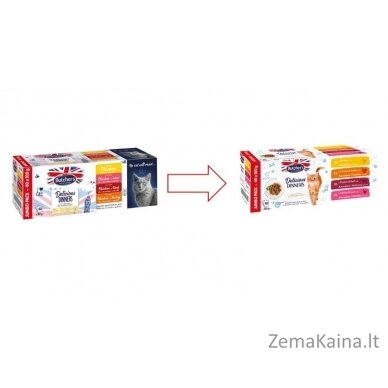 BUTCHER'S Delicious Dinners Jumbo Pack - drėgno kačių ėdalo - 4 x 100g 1