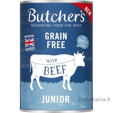 BUTCHER'S Original Junior Mega pack mix - šlapias maistas šunims - 6 x 400g 2