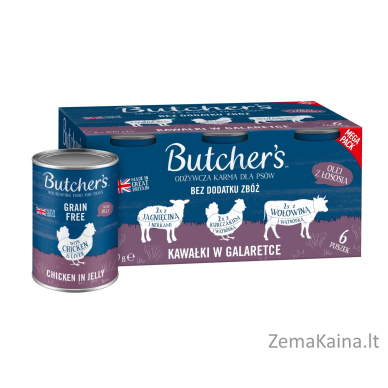 Butcher's Original Recipe in Jelly mix smaków z wątróbką lub nerkami kawałki w galaretce karma dla psa 6 x 400g