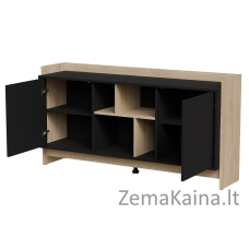 Cama PORTO 2D komoda 150x38x77 ąžuolas/juoda