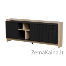 Cama PORTO 3D komoda 190x38x77 ąžuolas/juoda