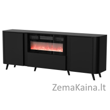 Cama Volare chest of drawers 200 x 39 x 75 cm black + fireplace