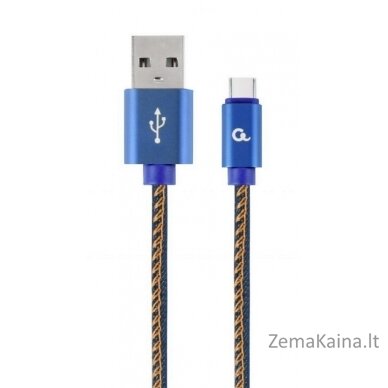 Cablexpert CC-USB2J-AMCM-1M-BL USB kabelis USB 2.0 USB A USB C Mėlyna