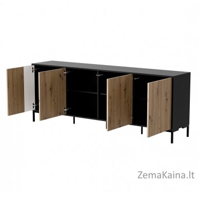 Cama MERCI chest of drawers 200 x 40 x 74 cm black/artisan oak 1