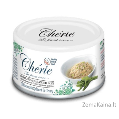 CHERIE Chicken with spinach - šlapias kačių maistas - 80g