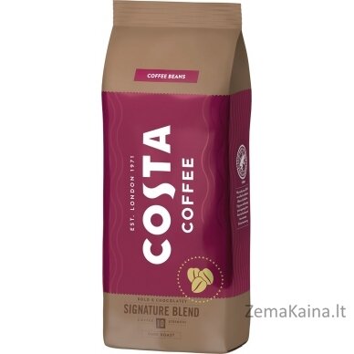 Costa Coffee Signature Blend tamsios kavos pupelės 1kg 1