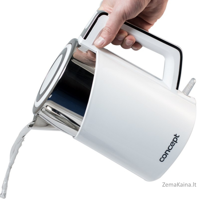 Concept RK3170 elektrinis virdulys 1,7 L 2200 W Nerūdijančiojo plieno, Balta 1