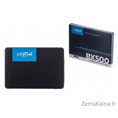 Crucial CT500BX500SSD1 SSD diskas 2.5" 500 GB „Serial ATA III“ 3D NAND