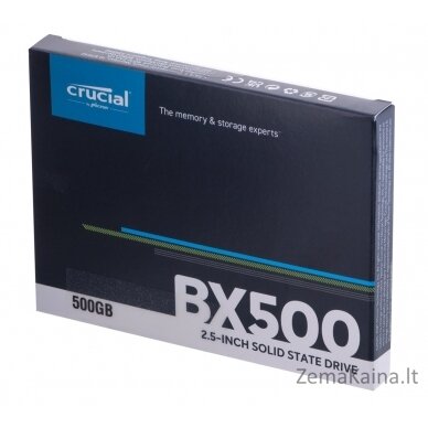 Crucial CT500BX500SSD1 SSD diskas 2.5" 500 GB „Serial ATA III“ 3D NAND 5