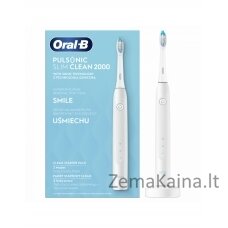 Dantų šepetėlis Braun S111.513.2 Pulsonic Slim Clean 2000 Balta