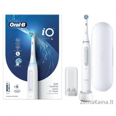 Dantų šepetėlis ORAL-B iO4 Quite White, baltas