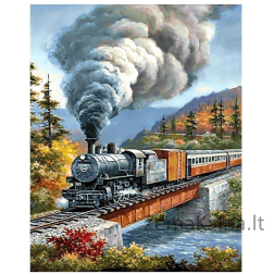 Deimantines mozaikos rinkinys - TRAVELLING BY TRAIN WD098