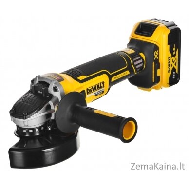 DeWALT DCG405P2 2x5,0Ah 125mm kampinis šlifuoklis su lagaminu T-STAK 4