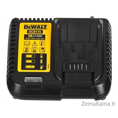 DeWALT DCG405P2 2x5,0Ah 125mm kampinis šlifuoklis su lagaminu T-STAK 8