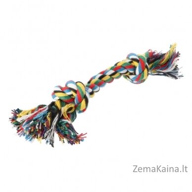 DINGO gryzak ze sznurka bawełnianego do czyszczenia zębów kolorowy, 2 węzły, waga 50 g, 24 cm 1