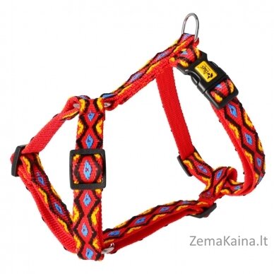 DINGO szelki dwupaskowe guard - Winnetou szer. 1,6 cm, rozmiar s (1,6 cm: 24-45 cm) czerwień 1