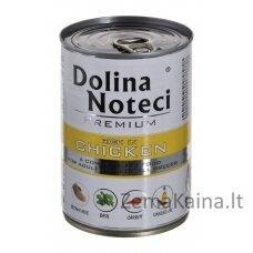 Dolina Noteci Premium turtingas vištienos - šlapias šunų maistas - 400g