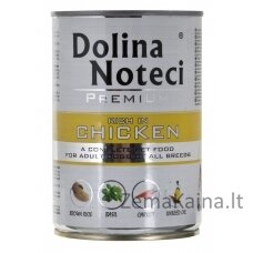 Dolina Noteci Premium turtingas vištienos - šlapias šunų maistas - 400g