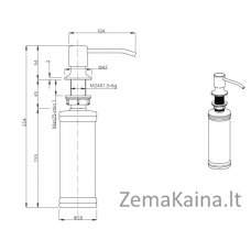 Dozatorius Quadron KEIRA MFS1001WHM, baltas matinis