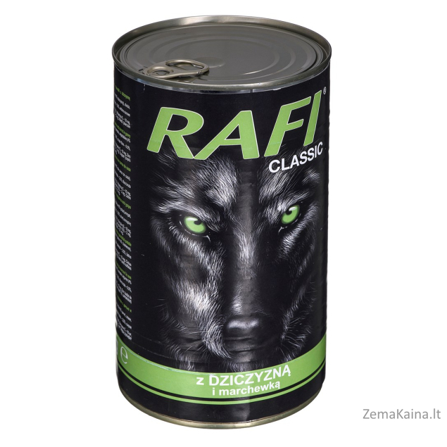 Dolina Noteci Rafi Classic su elniena ir morkomis - Šlapias šunų maistas 1240 g 1