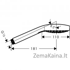 Dušo galvutė Hansgrohe Croma Select E Vario, 26812400