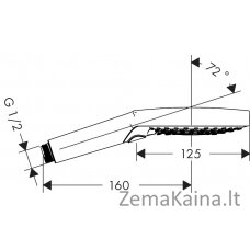 Dušo galvutė Hansgrohe Raindance Select S 120, 26530000