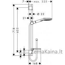 Dušo komplektas Hansgrohe Raindance select E120/Unica&39s puro, 26620000