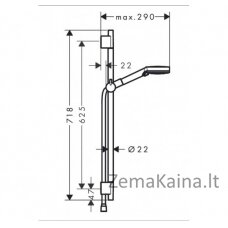 Dušo komplektas Hansgrohe Vernis Blend 26422670, juodas matinis