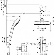 Dušo komplektas HG Croma Select S180 27295000