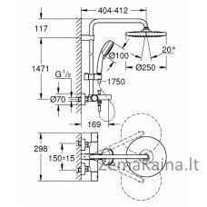 Dušo sistemaGrohe Tempesta 250, 26672000