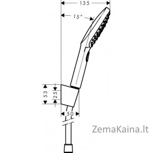 Dušo galva Hansgrohe Raindance Select E 26720400 1